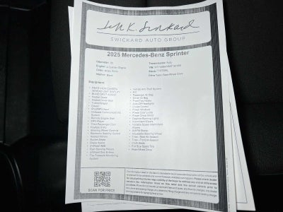 2025 Mercedes-Benz Sprinter 2500 Standard Roof I4 Diesel 144" RWD