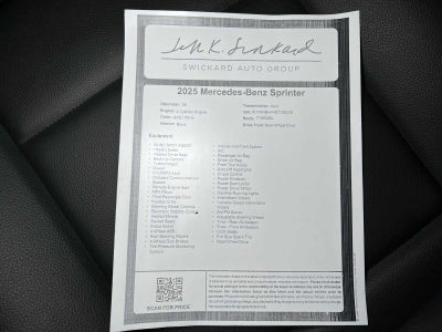 2025 Mercedes-Benz Sprinter 2500 Standard Roof I4 Diesel HO 144" RWD