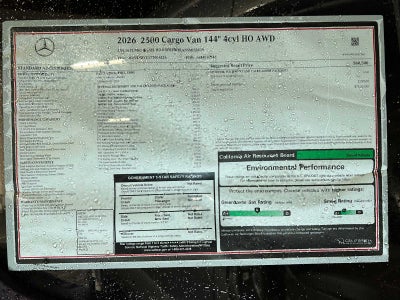 2026 Mercedes-Benz Sprinter 2500 Standard Roof I4 Diesel HO 144" AWD