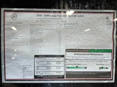2026 Mercedes-Benz Sprinter 2500 Standard Roof I4 Diesel HO 144" AWD