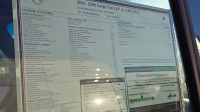 2026 Mercedes-Benz Sprinter 2500 Standard Roof I4 Diesel HO 144" AWD