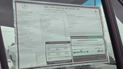 2026 Mercedes-Benz Sprinter 2500 Standard Roof I4 Diesel HO 144" AWD