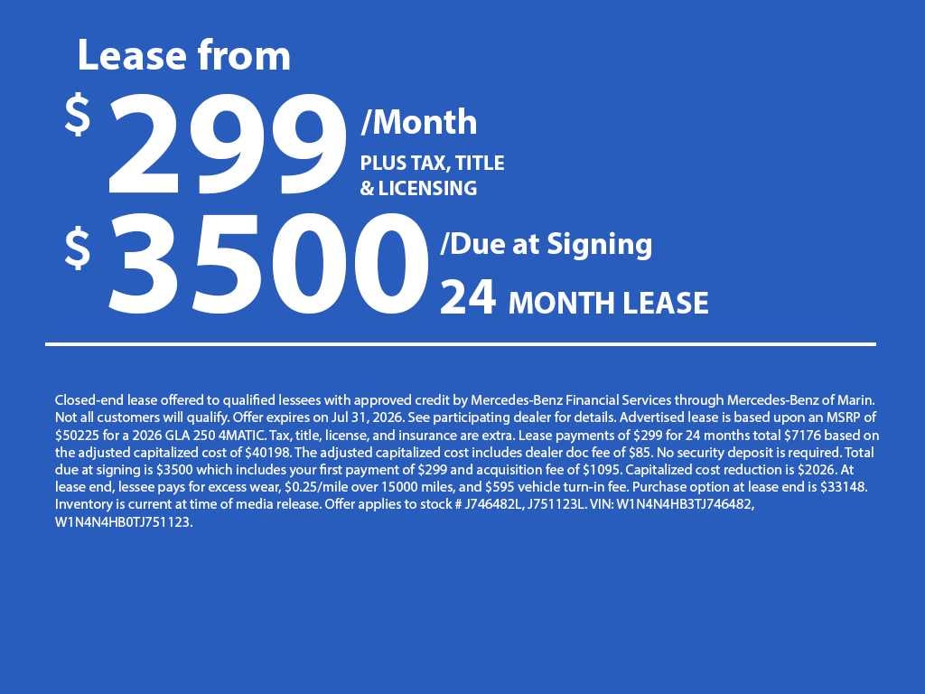 2026 Mercedes-Benz GLA 250 4MATIC® SUV