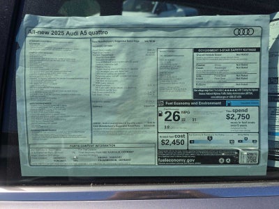 2025 Audi New A5 Premium Plus