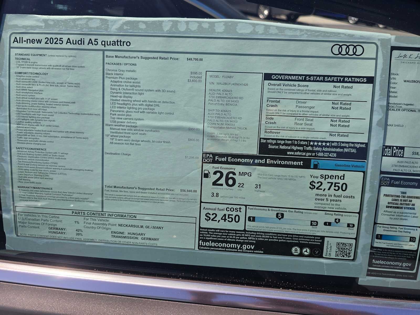 2025 Audi New A5 Premium Plus