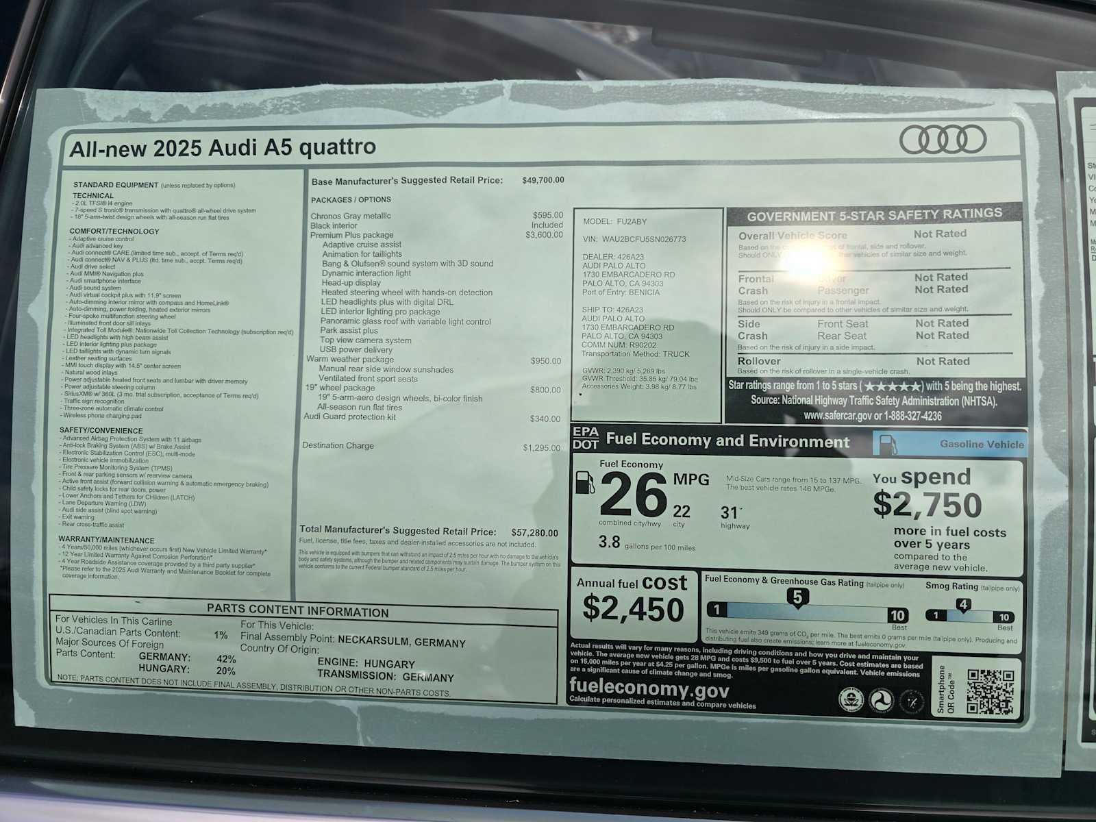 2025 Audi A5 Premium Plus