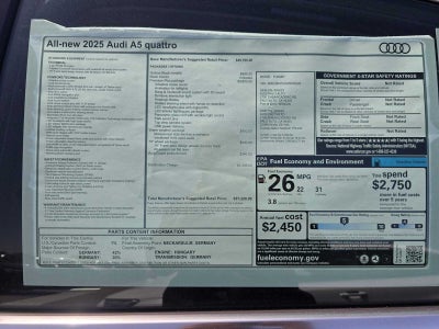 2025 Audi A5 Premium Plus