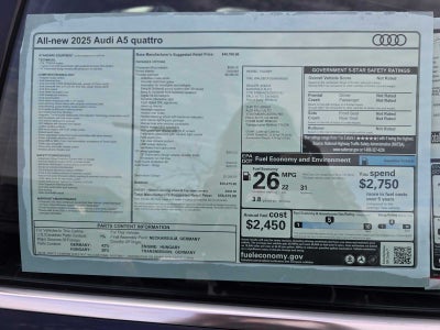 2025 Audi New A5 Prestige