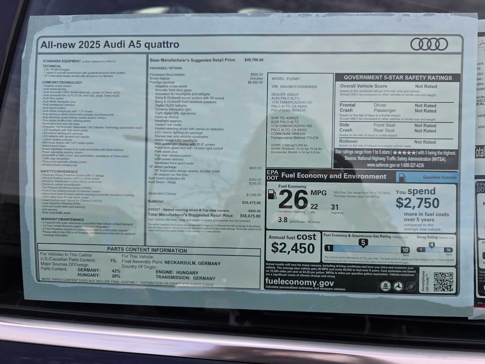 2025 Audi New A5 Prestige