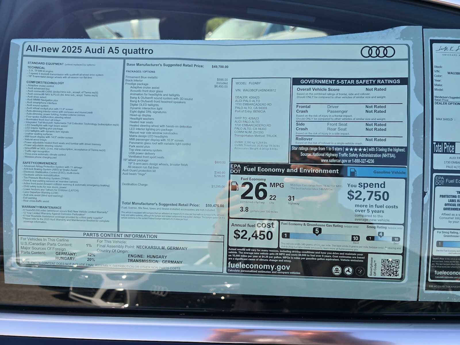 2025 Audi A5 Prestige