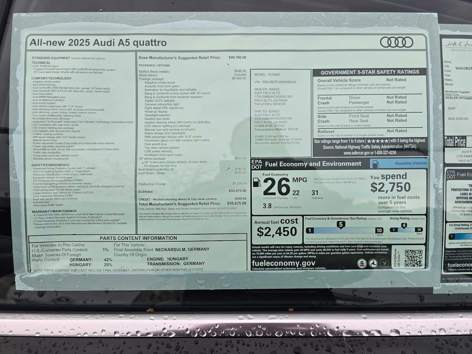 2025 Audi A5 Prestige