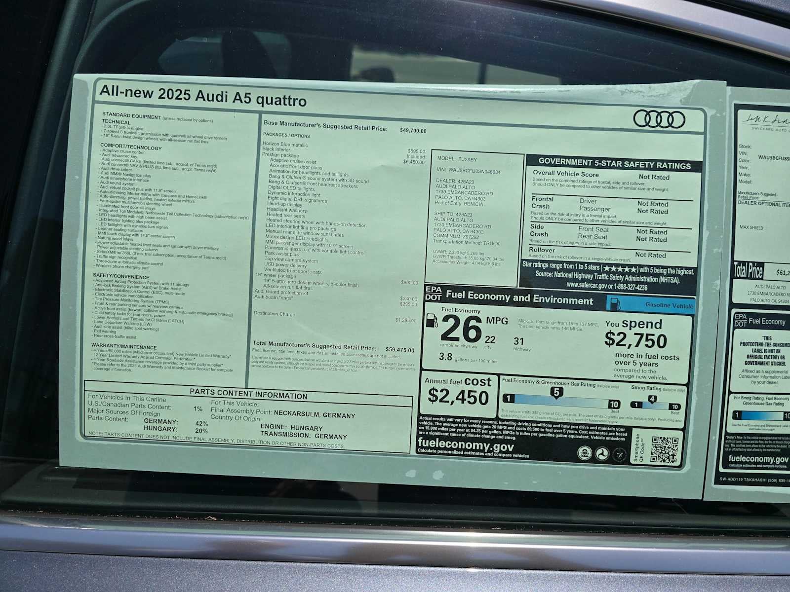 2025 Audi A5 Prestige