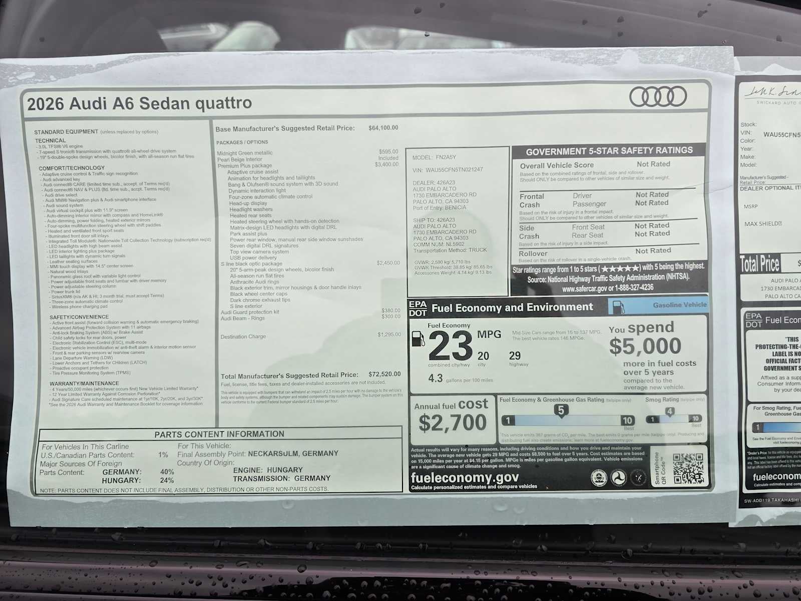 2026 Audi A6 Sedan Premium Plus