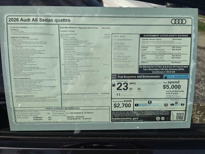 2026 Audi A6 Sedan Premium Plus