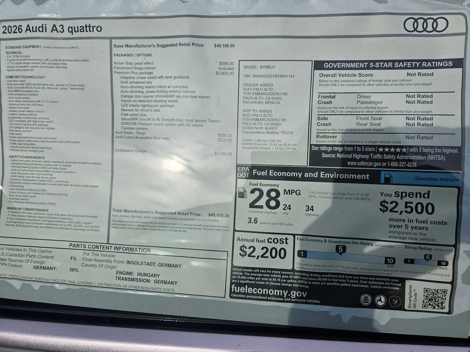 2026 Audi A3 Premium Plus