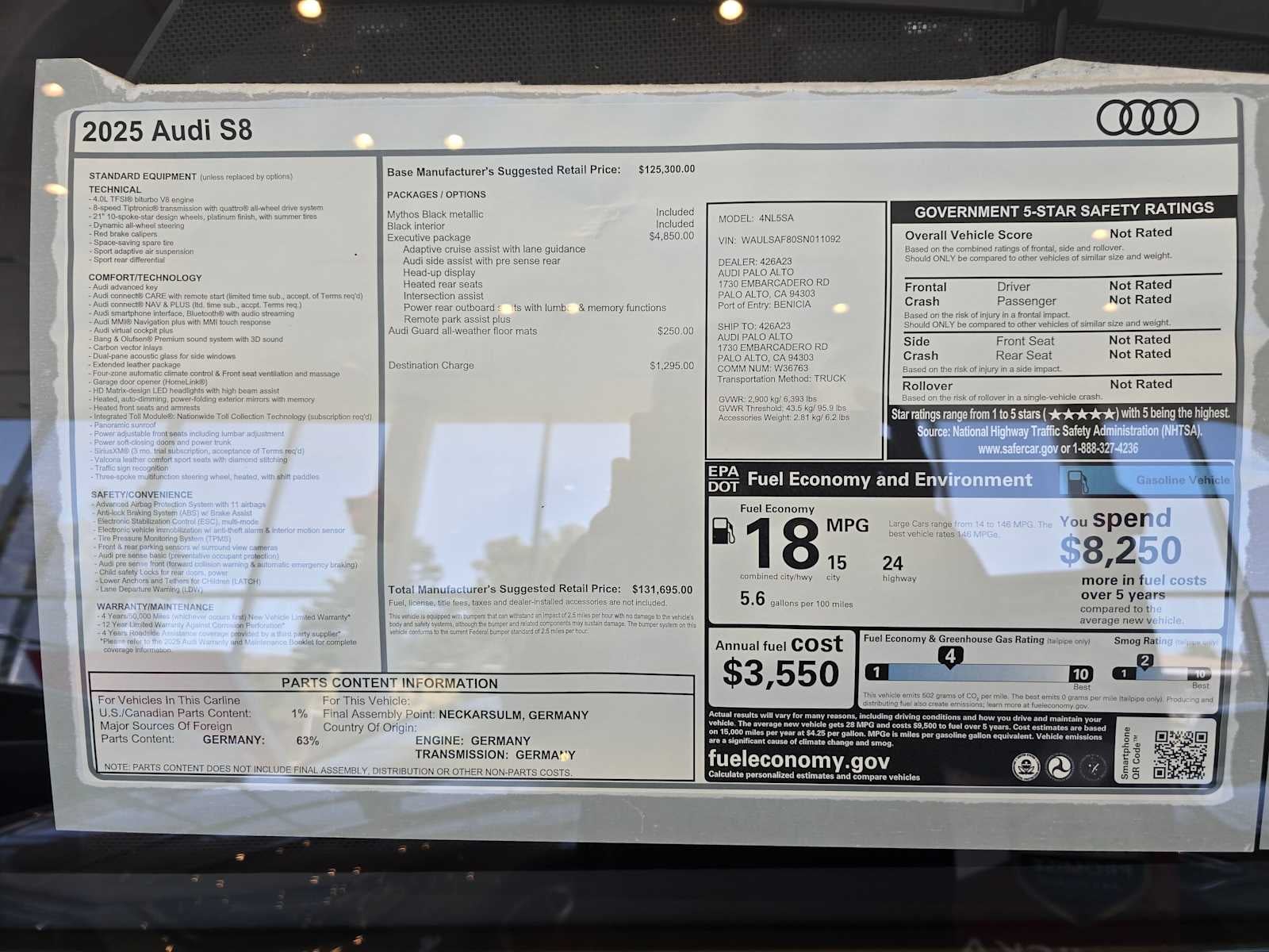 2025 Audi S8 4.0 TFSI