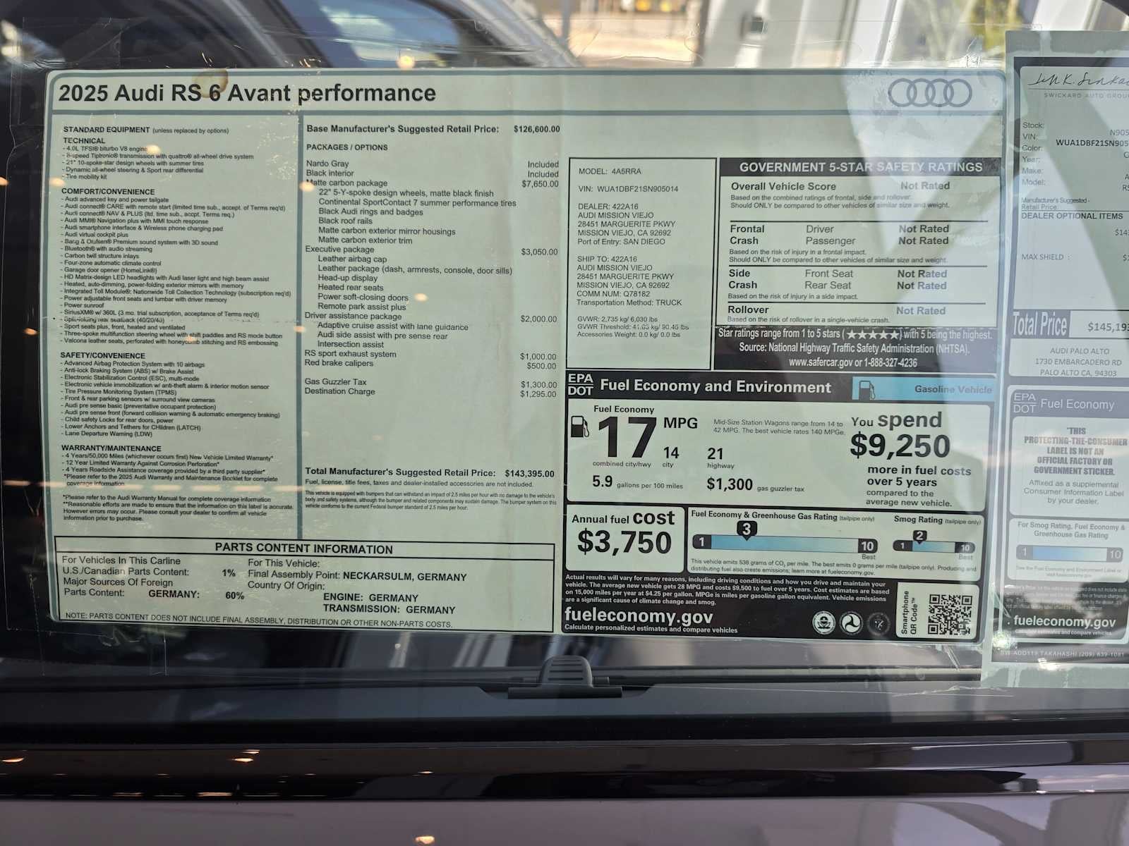 2025 Audi RS 6 Avant performance