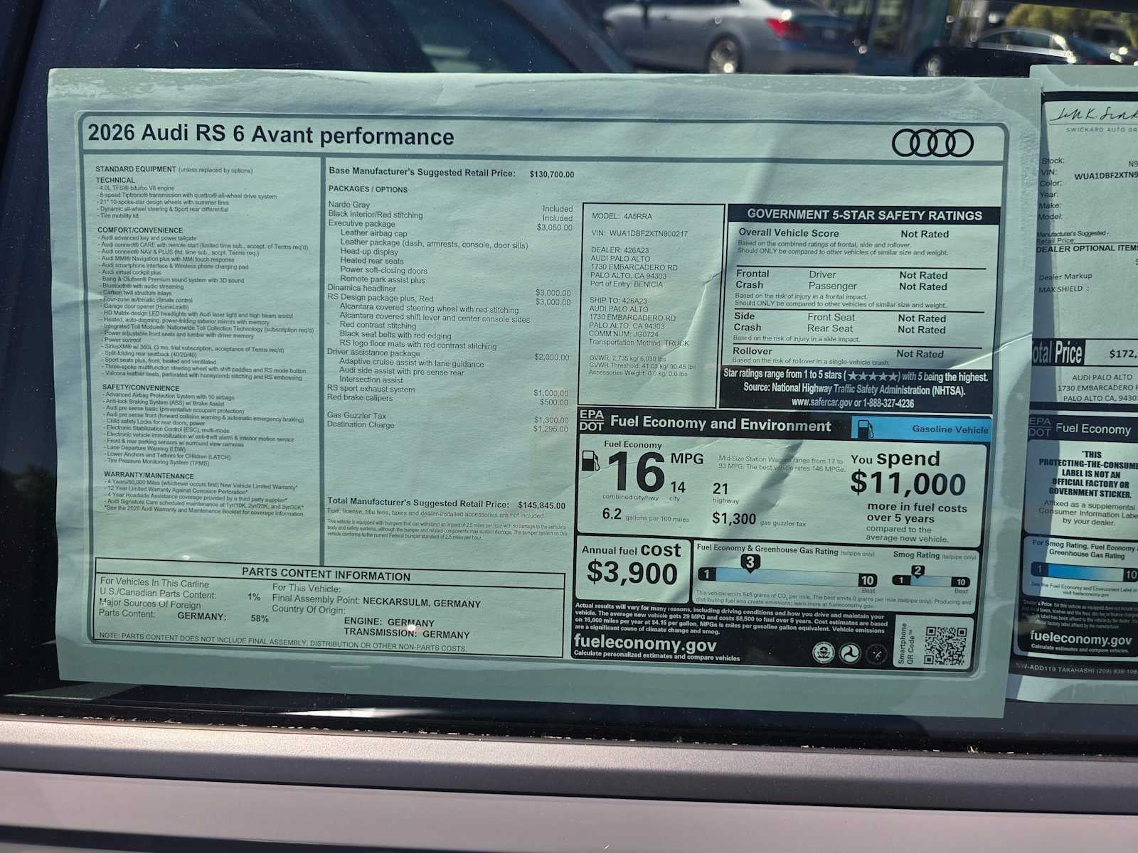 2026 Audi RS 6 Avant performance