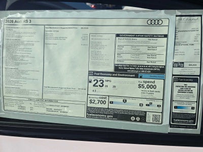 2026 Audi RS 3 quattro