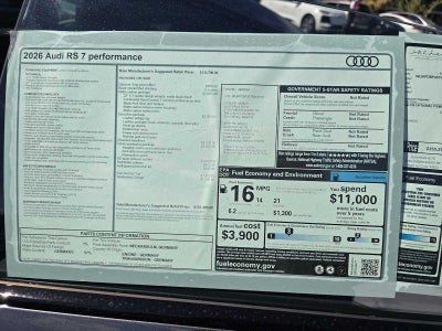 2026 Audi RS 7 performance