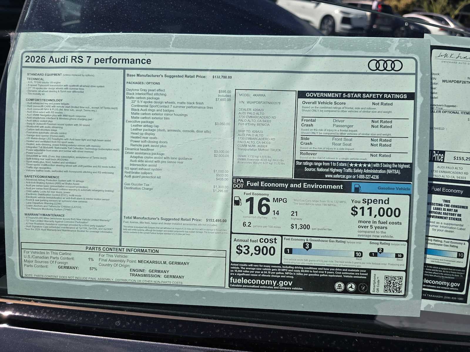 2026 Audi RS 7 performance