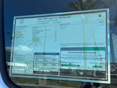 2026 Mercedes-Benz Sprinter 2500 Standard Roof I4 Diesel 144 RWD