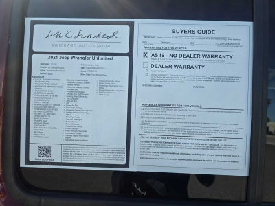 2021 Jeep Wrangler Unlimited Rubicon