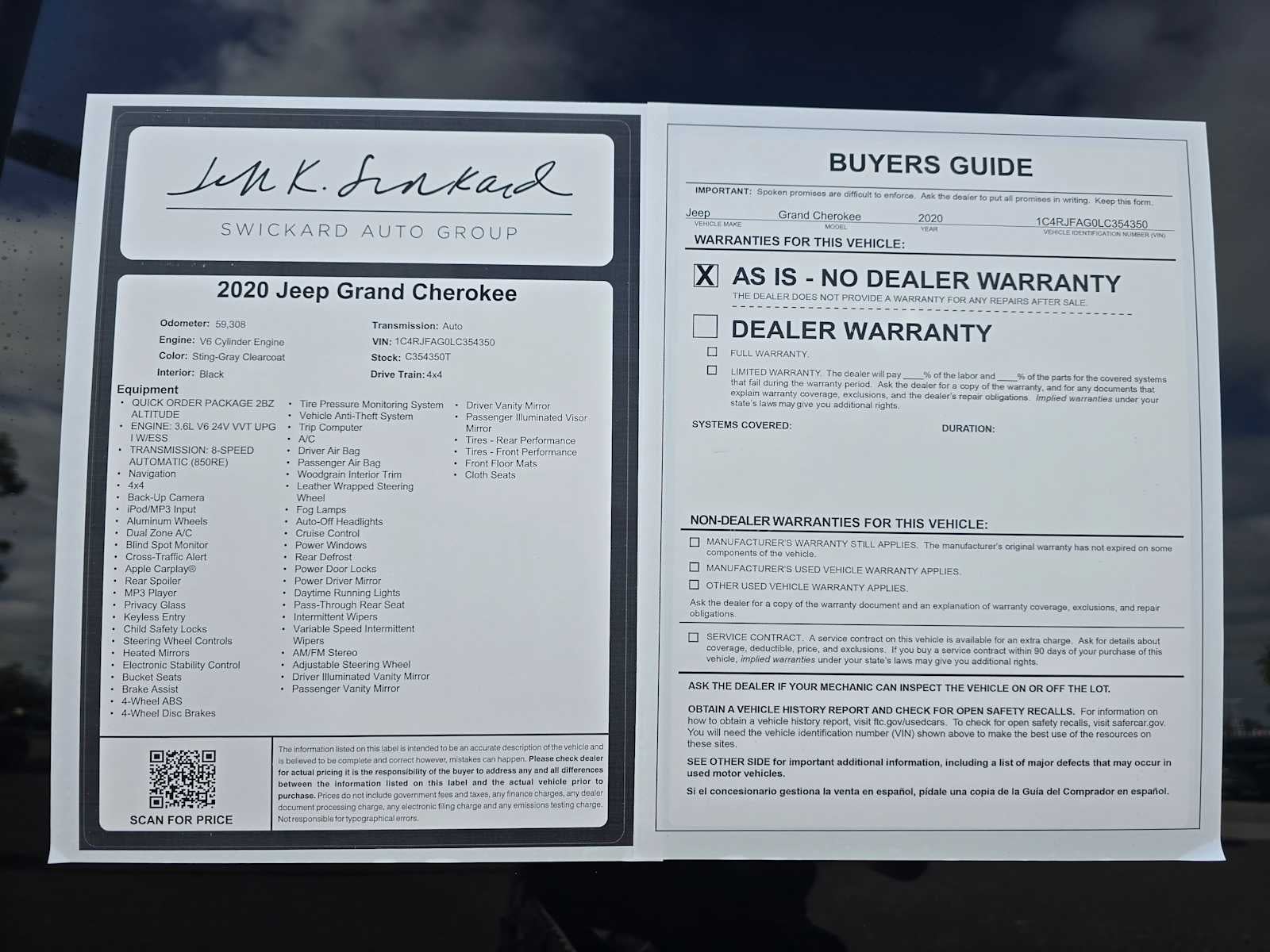 2020 Jeep Grand Cherokee Altitude