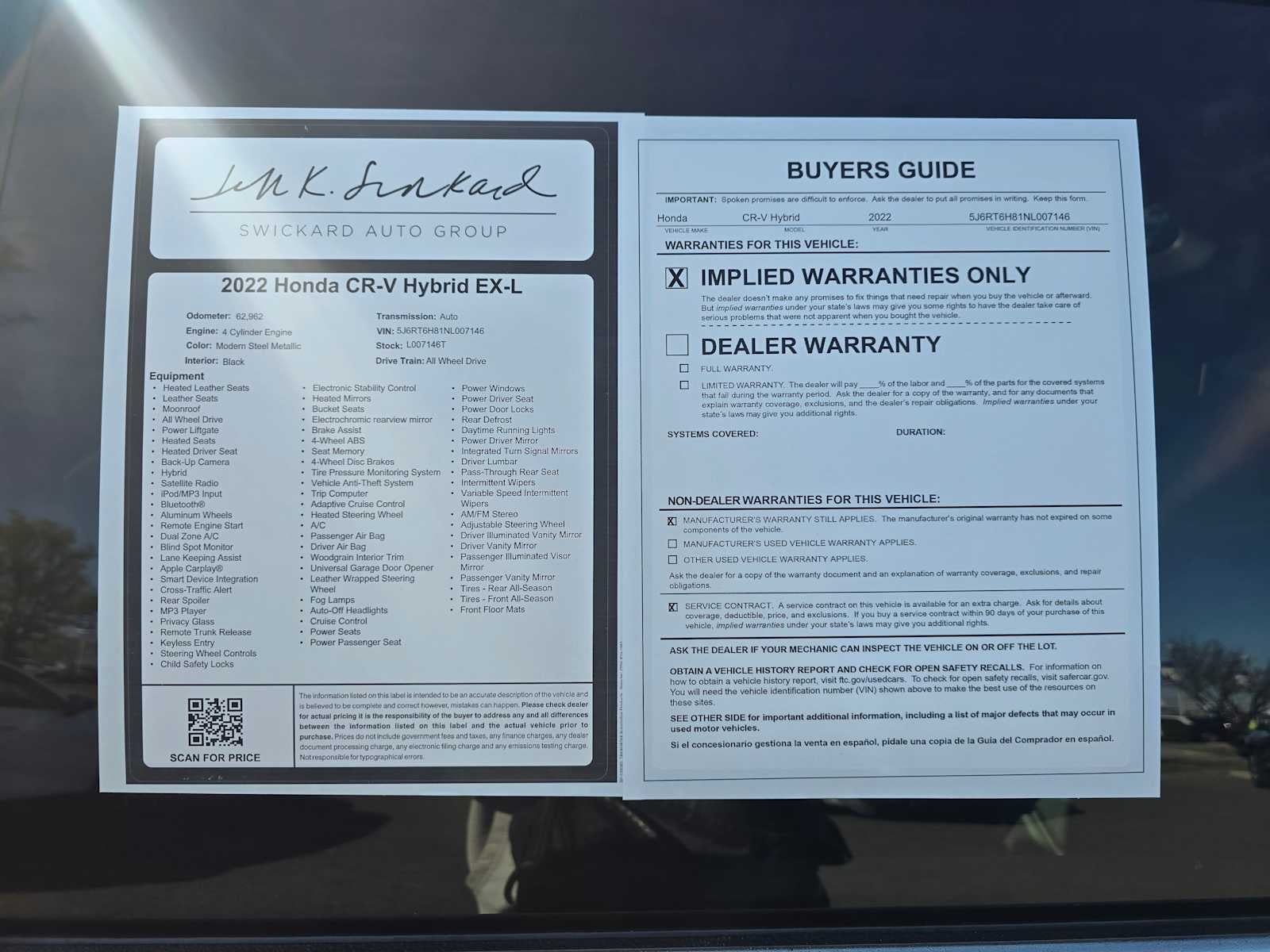 2022 Honda CR-V Hybrid EX-L