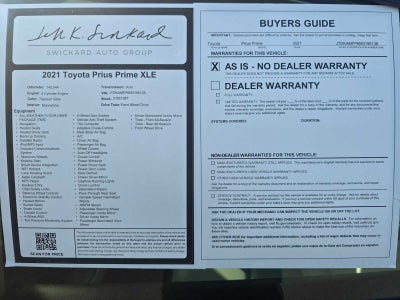 2021 Toyota Prius Prime XLE