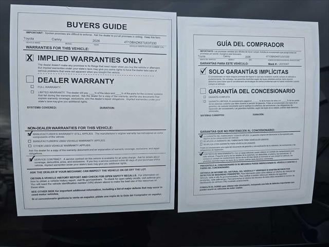 2026 Toyota Camry XLE