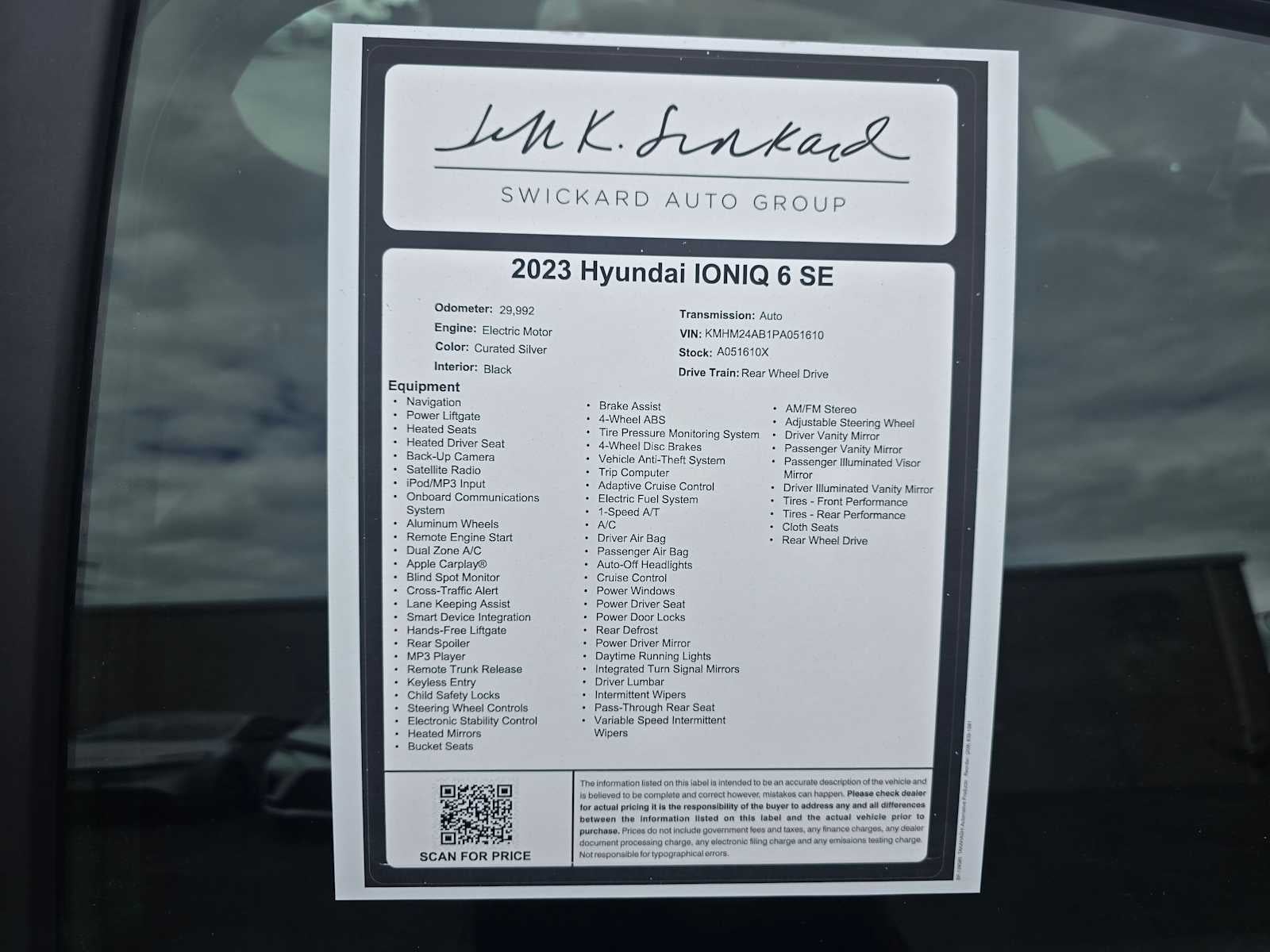 2023 Hyundai IONIQ 6 SE Standard Range