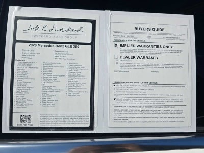 2026 Mercedes-Benz GLE 350 SUV