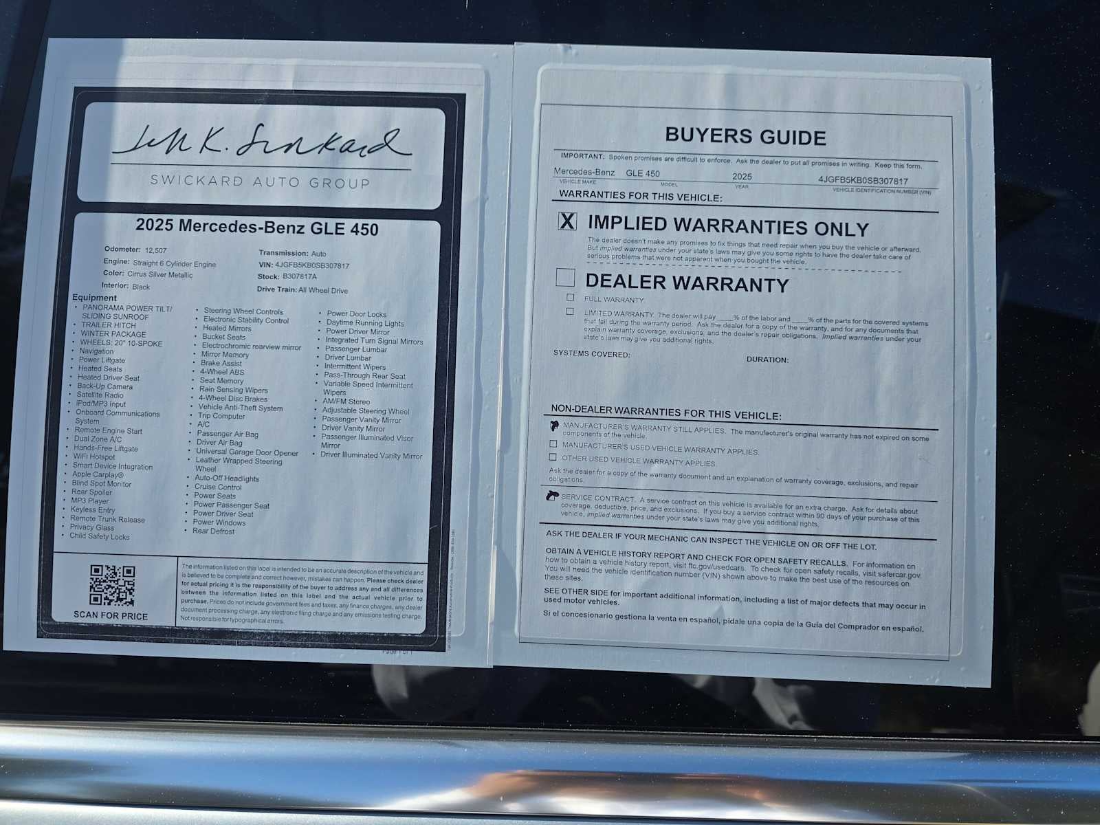 2025 Mercedes-Benz GLE GLE 450