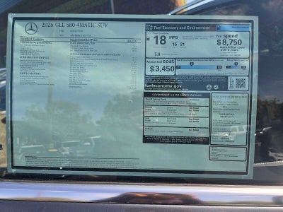 2026 Mercedes-Benz GLE GLE 580