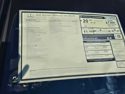2026 Mercedes-Benz Maybach S 580 4MATIC® Sedan