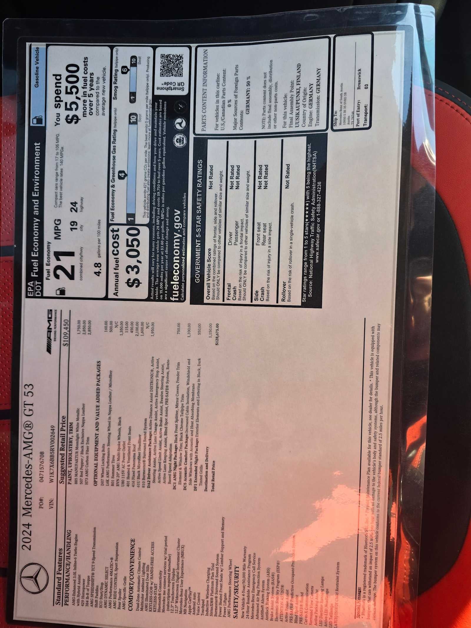 2024 Mercedes-Benz AMG® GT AMG® GT 53