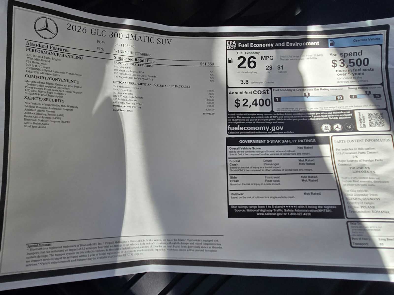 2026 Mercedes-Benz GLC GLC 300