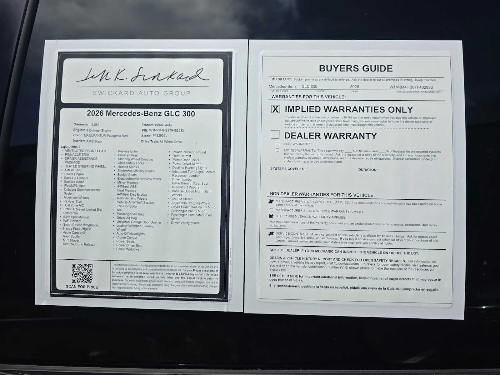 2026 Mercedes-Benz GLC 300 4MATIC® SUV