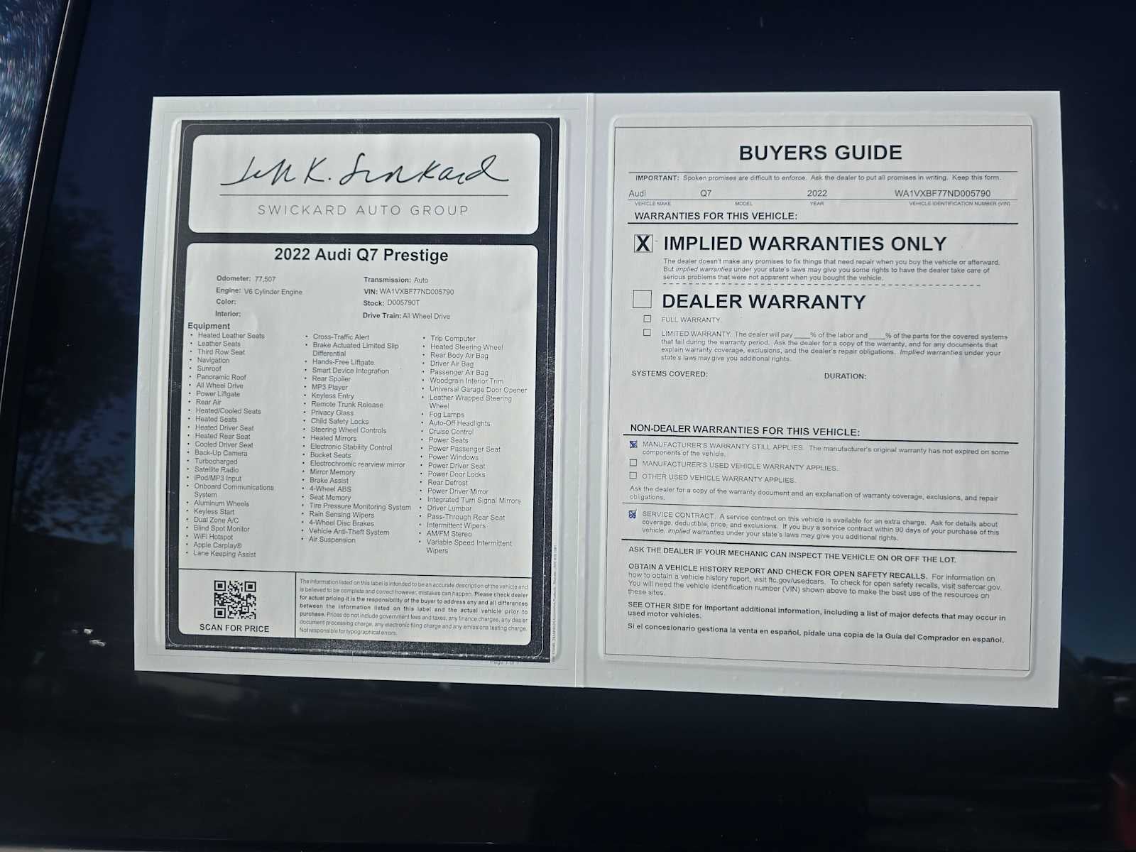 2022 Audi Q7 Prestige