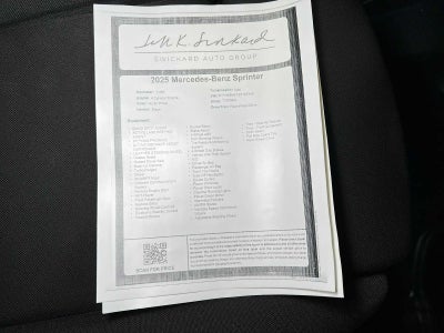 2025 Mercedes-Benz Sprinter Cargo Van 2500 Standard Roof I4 Diesel 144" RWD