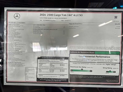 2026 Mercedes-Benz Sprinter 2500 Standard Roof I4 Diesel 144 RWD