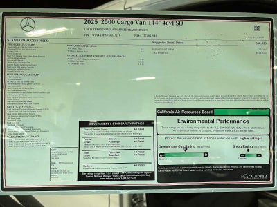 2025 Mercedes-Benz Sprinter Cargo Van 2500 Standard Roof I4 Diesel 144 RWD