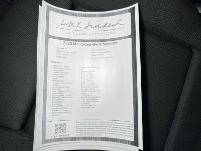 2025 Mercedes-Benz Sprinter Cargo Van 2500 Standard Roof I4 Diesel 144 RWD