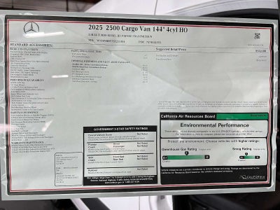 2025 Mercedes-Benz Sprinter Cargo Van 2500 Standard Roof I4 Diesel HO 144" RWD