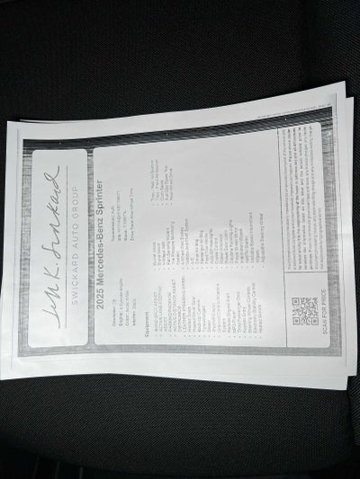 2025 Mercedes-Benz Sprinter Cargo Van 2500 Standard Roof I4 Diesel HO 144" RWD