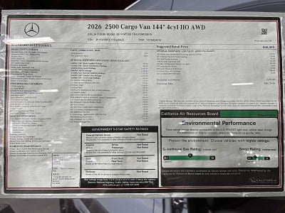 2026 Mercedes-Benz Sprinter 2500 Standard Roof I4 Diesel HO 144 AWD