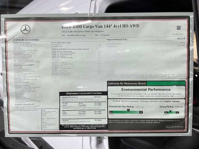 2025 Mercedes-Benz Sprinter Cargo Van 2500 Standard Roof I4 Diesel HO 144 AWD