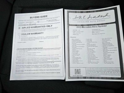 2025 Mercedes-Benz Sprinter 2500 High Roof I4 Diesel HO 170" RWD