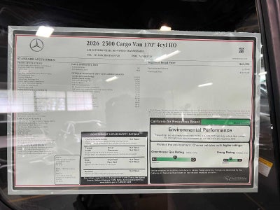 2026 Mercedes-Benz Sprinter 2500 High Roof I4 Diesel HO 170 RWD